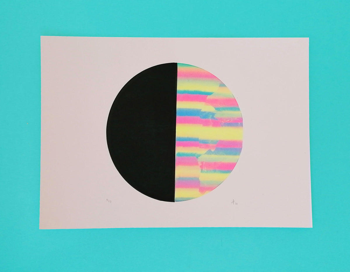 SALE Sherbet Black, Screenprint A3
