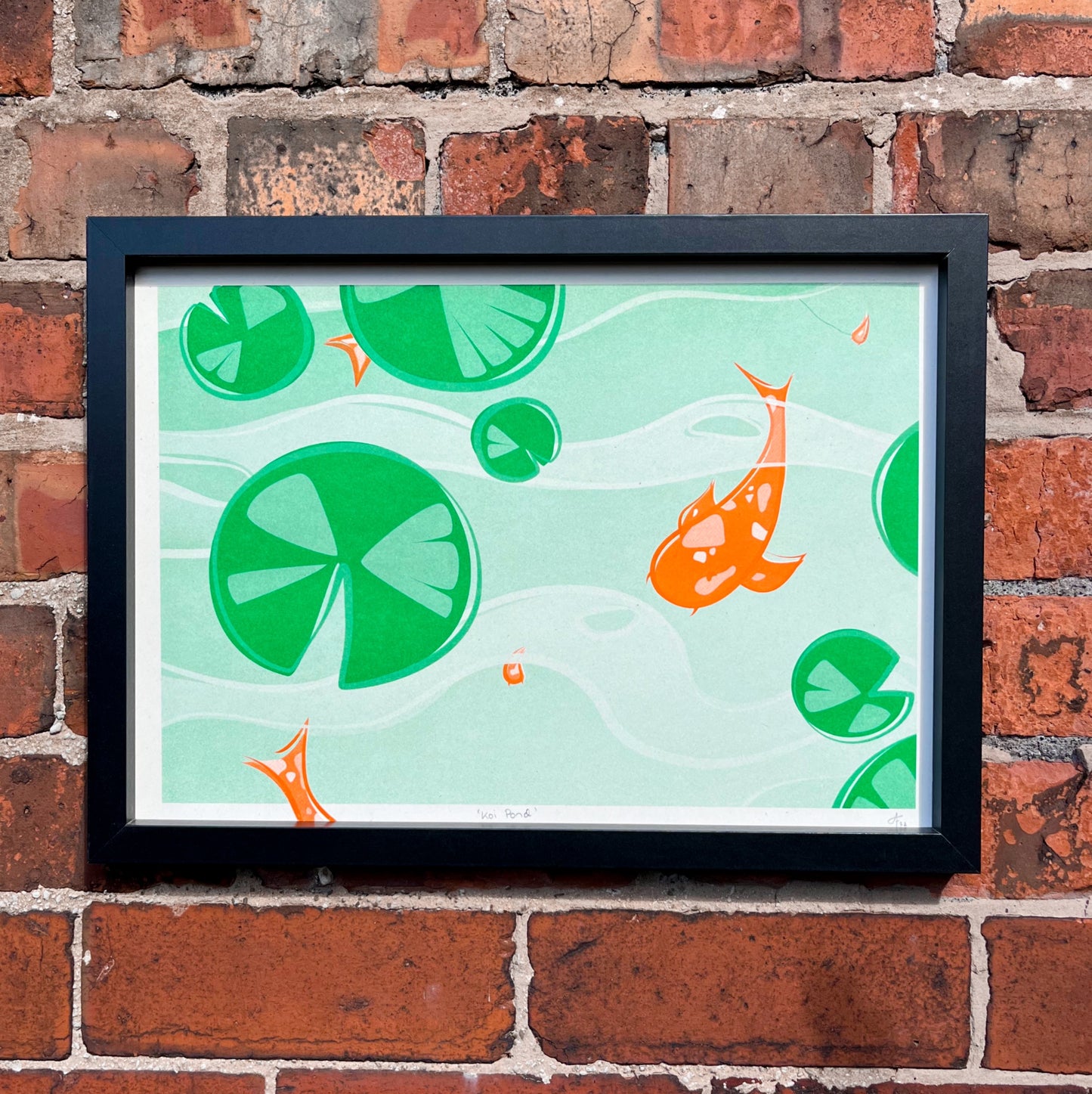 Koi Pond Ni, Risograph Print A3
