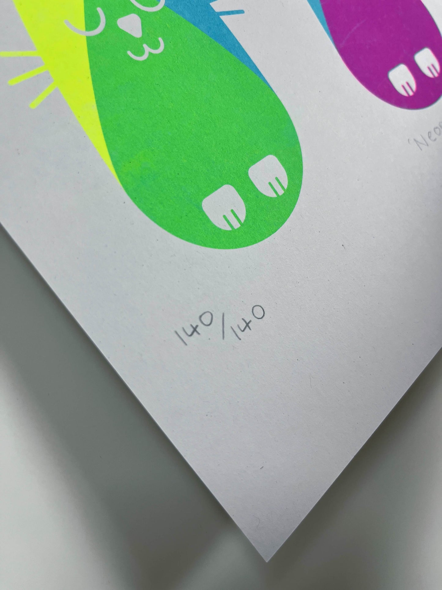 Neon Cats, Risograph A4
