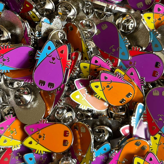 Cat Pin, Hard Enamel, 25mm