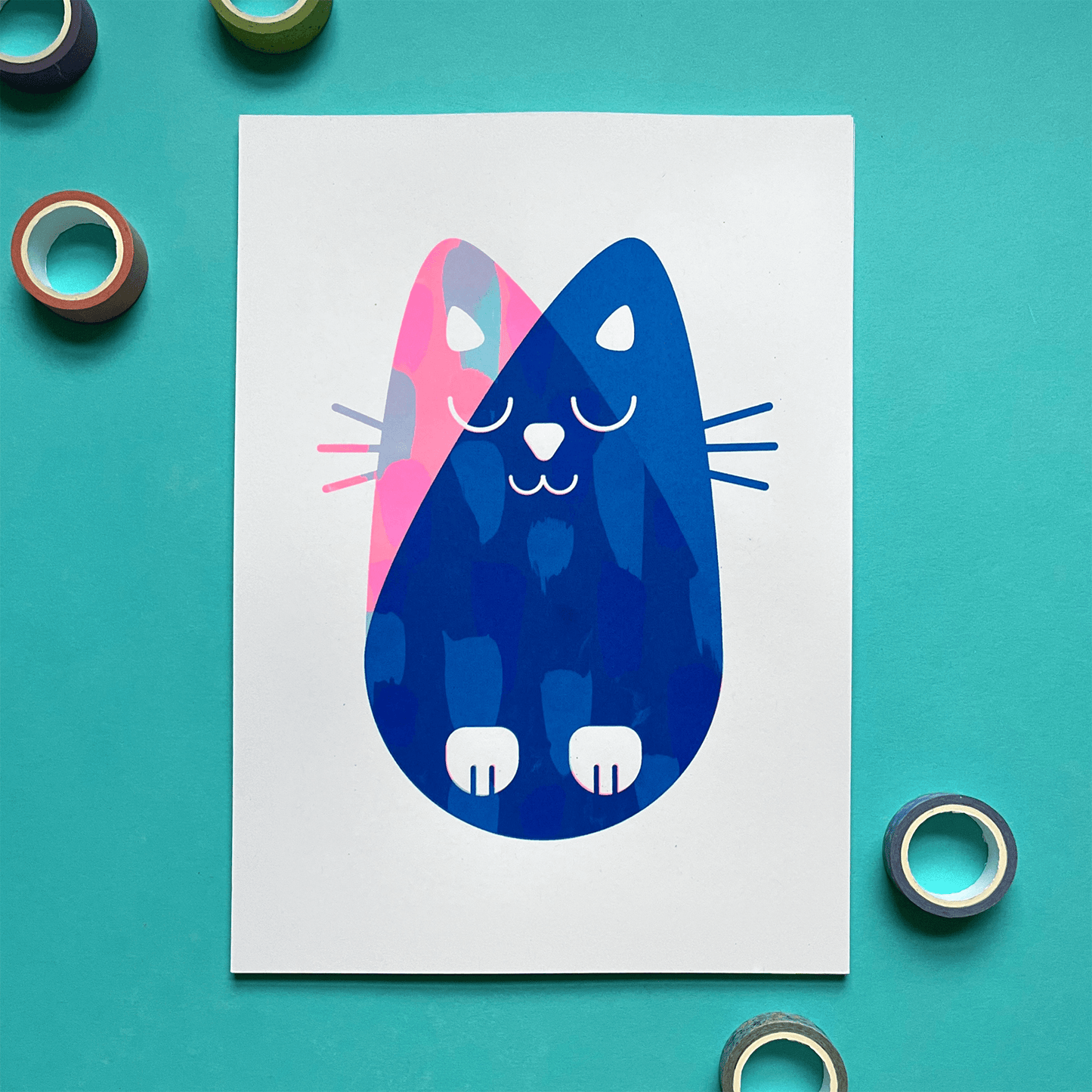 Cat, Screenprint A4