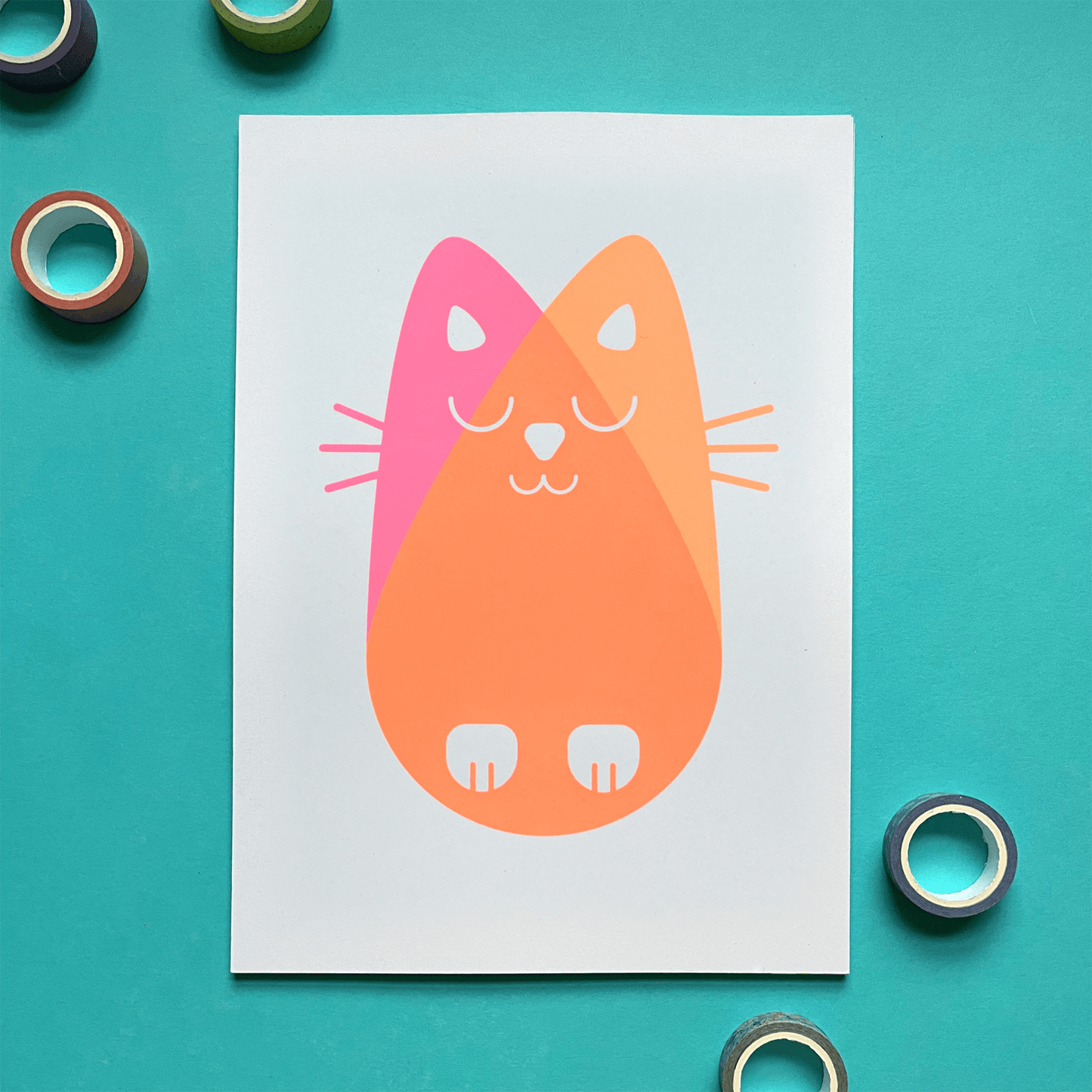 Cat, Screenprint A4