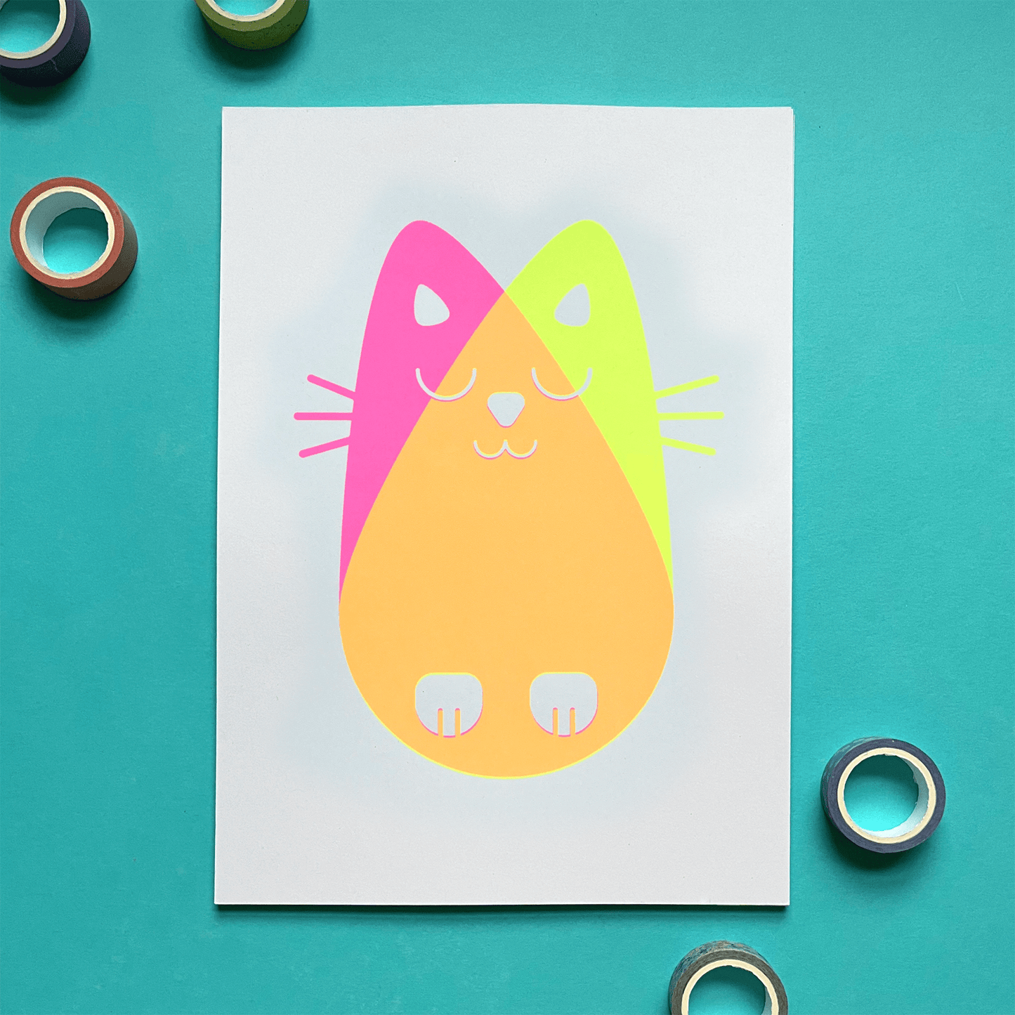 Cat, Screenprint A4