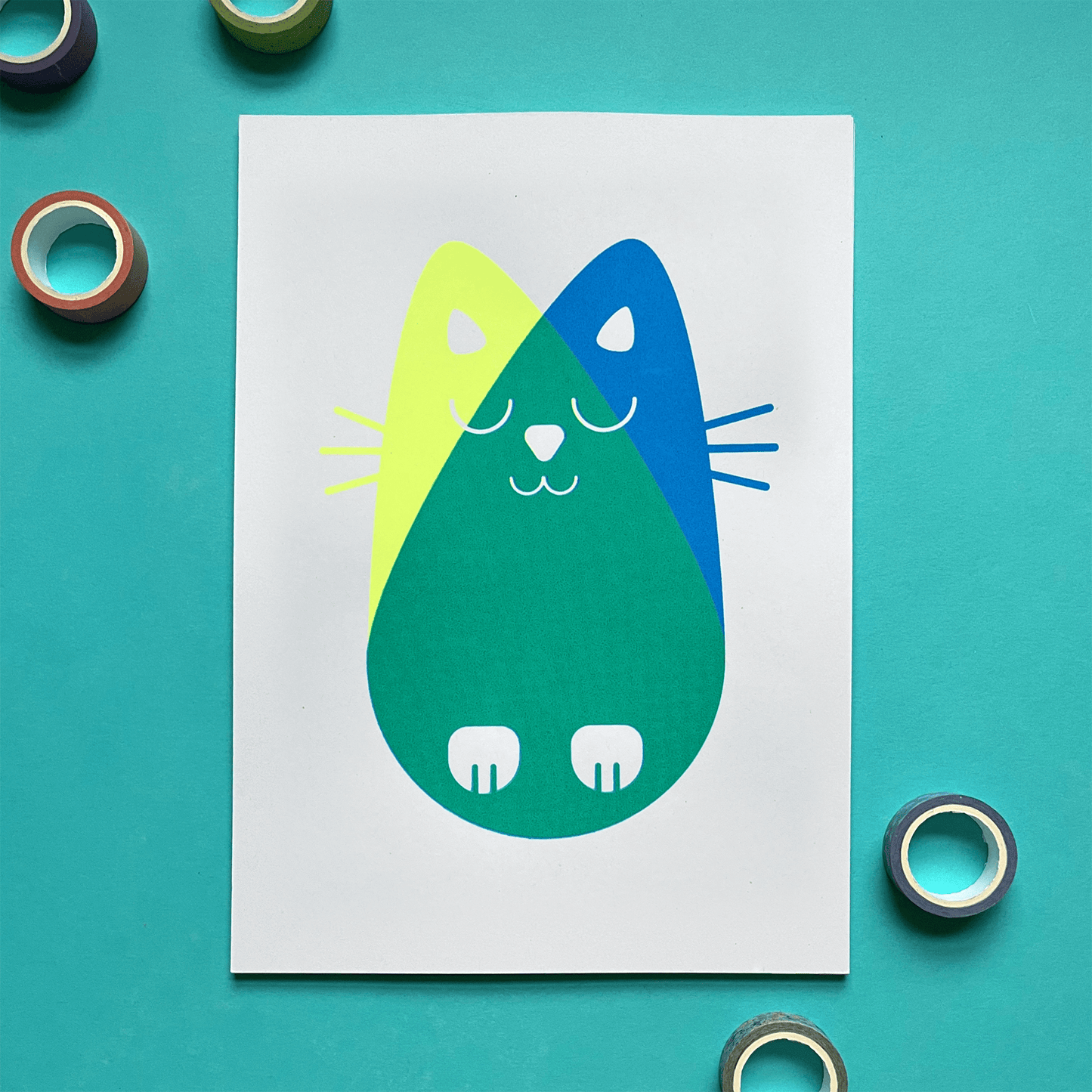 Cat, Screenprint A4