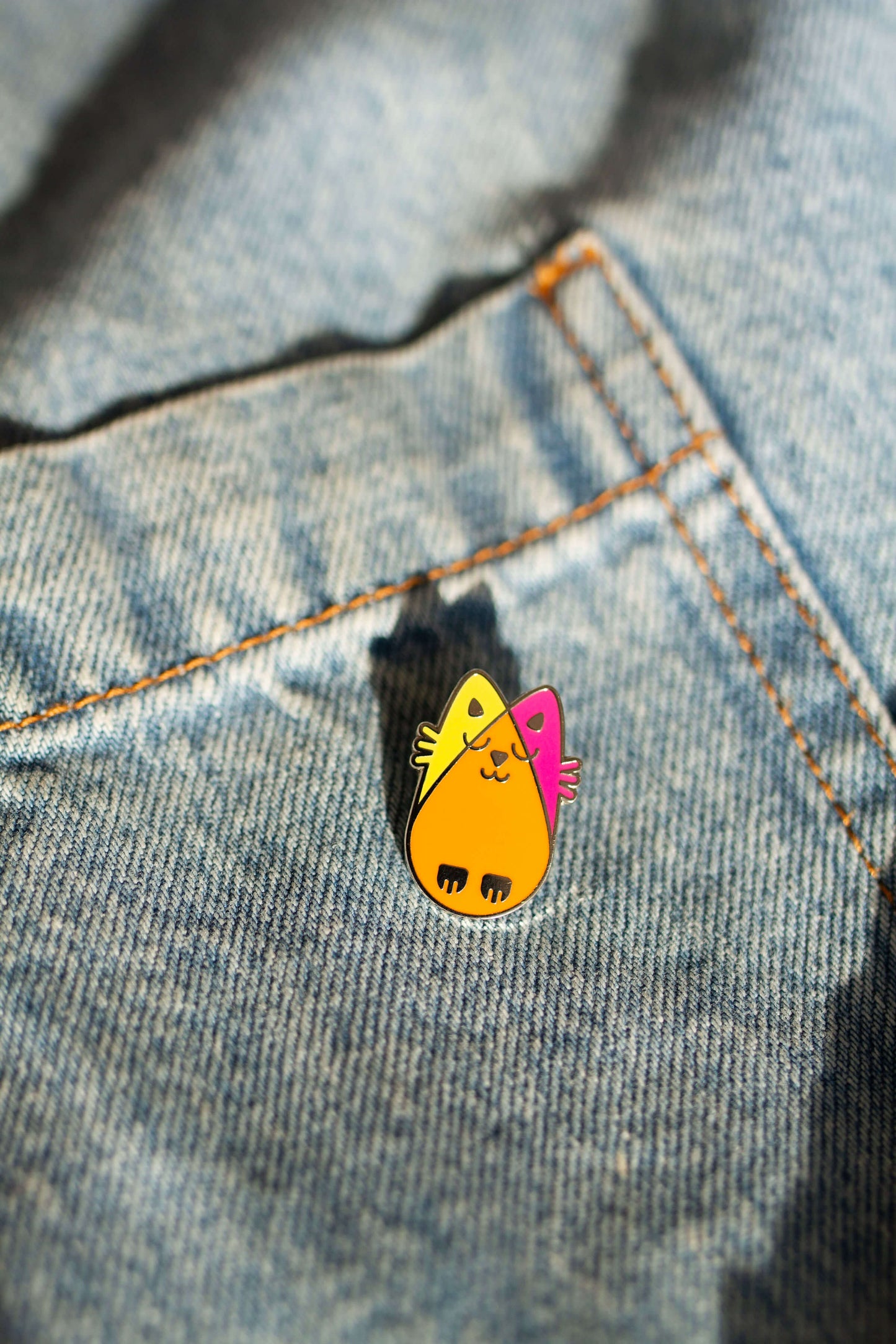 Cat Pin, Hard Enamel, 25mm