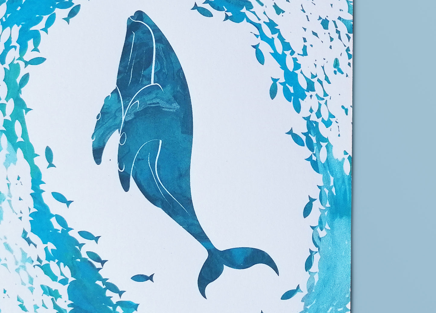 Whale Whirlpool, Screenprint A5