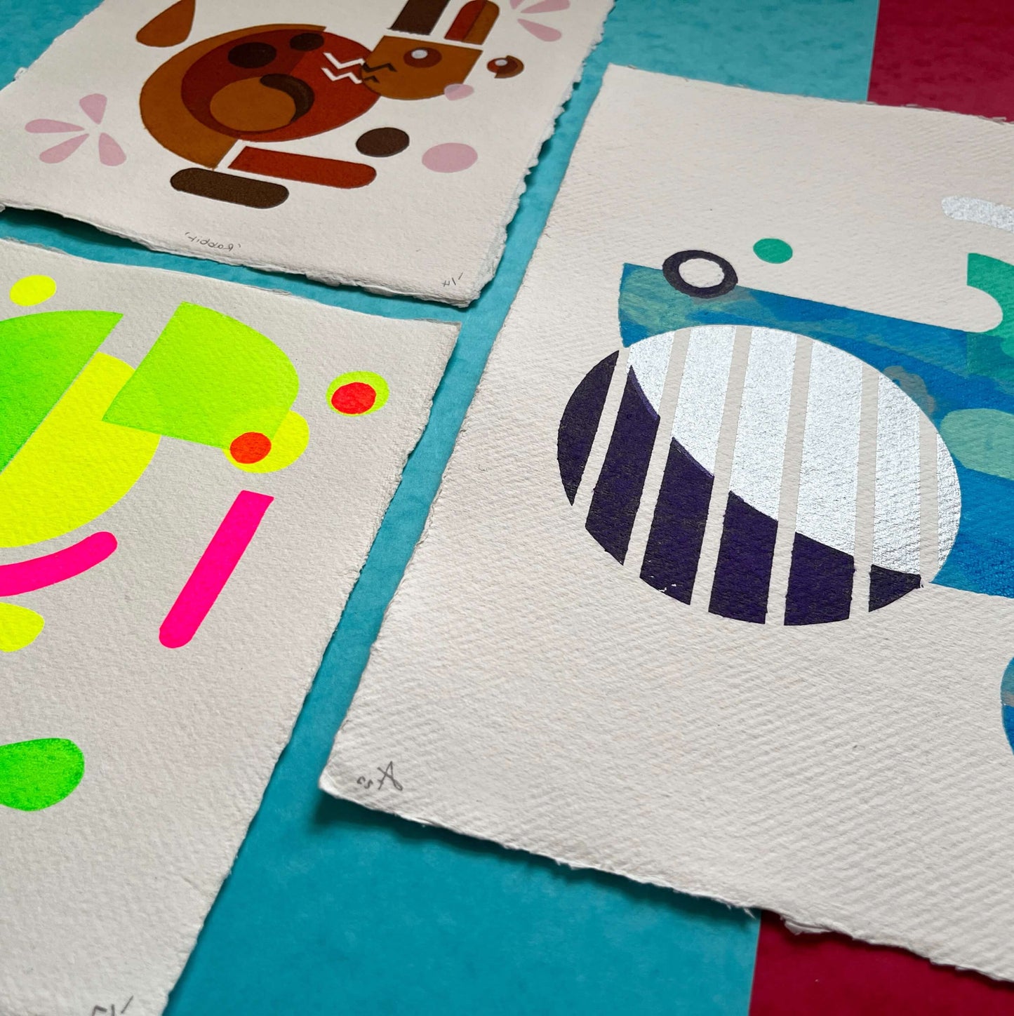 Whale, Screenprint 30 x 30cm