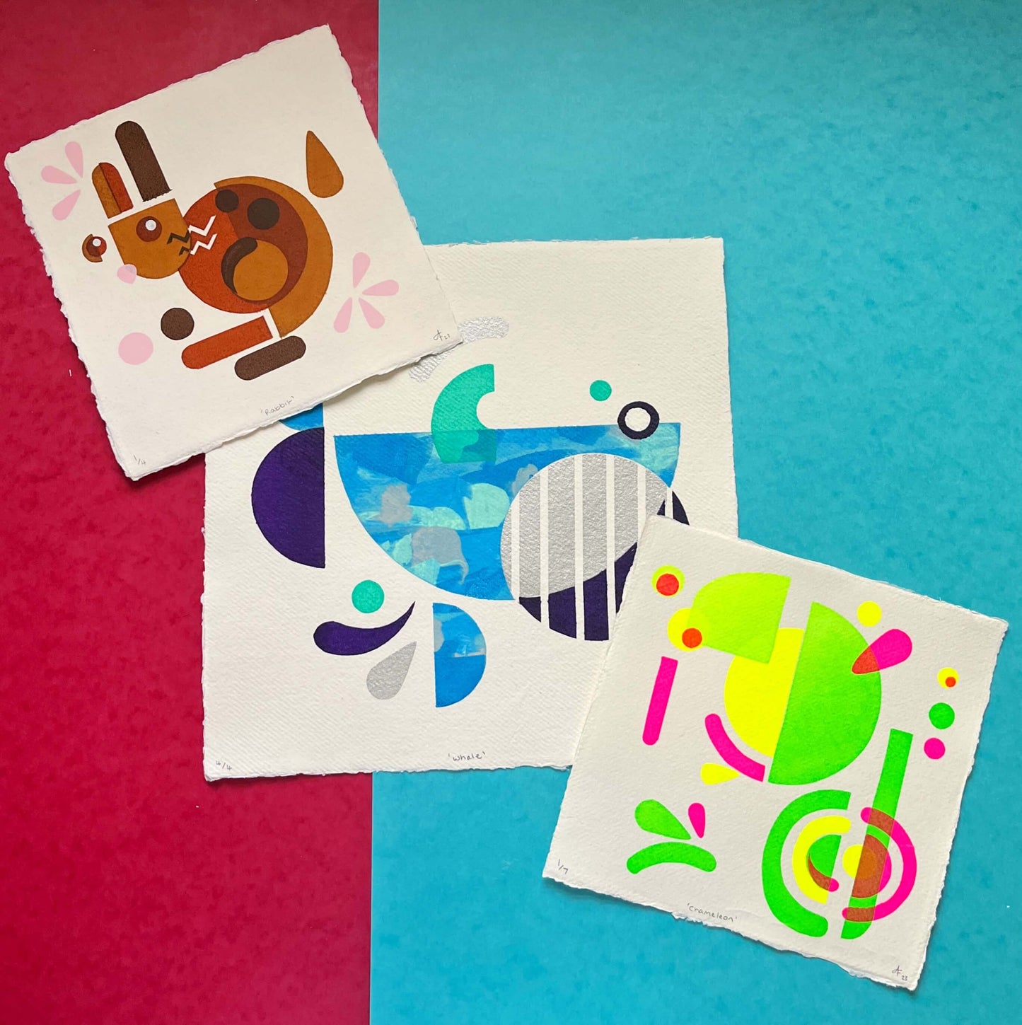 Chameleon, Screenprint 20 x 20cm