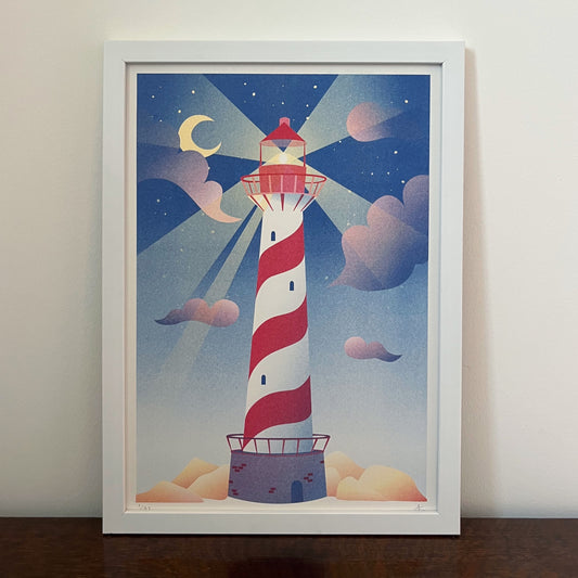 Lighthouse, A3 Risograph Print