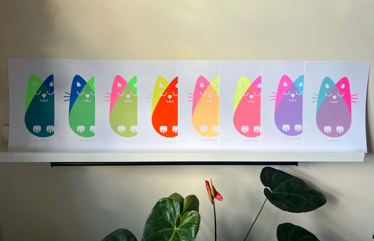Seconds Cat, Screenprint A4