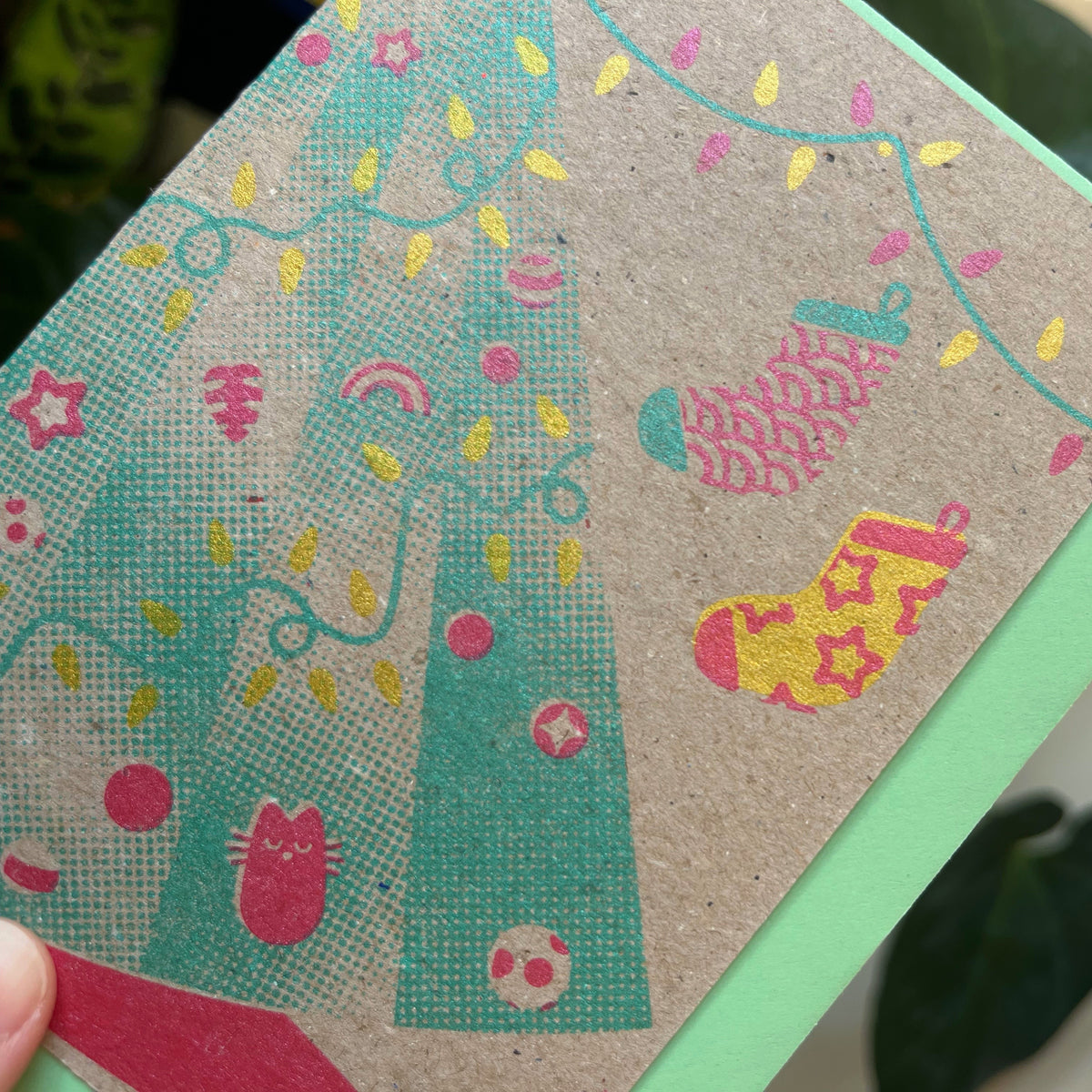 Seconds Christmas Tree Card, Screenprint A6