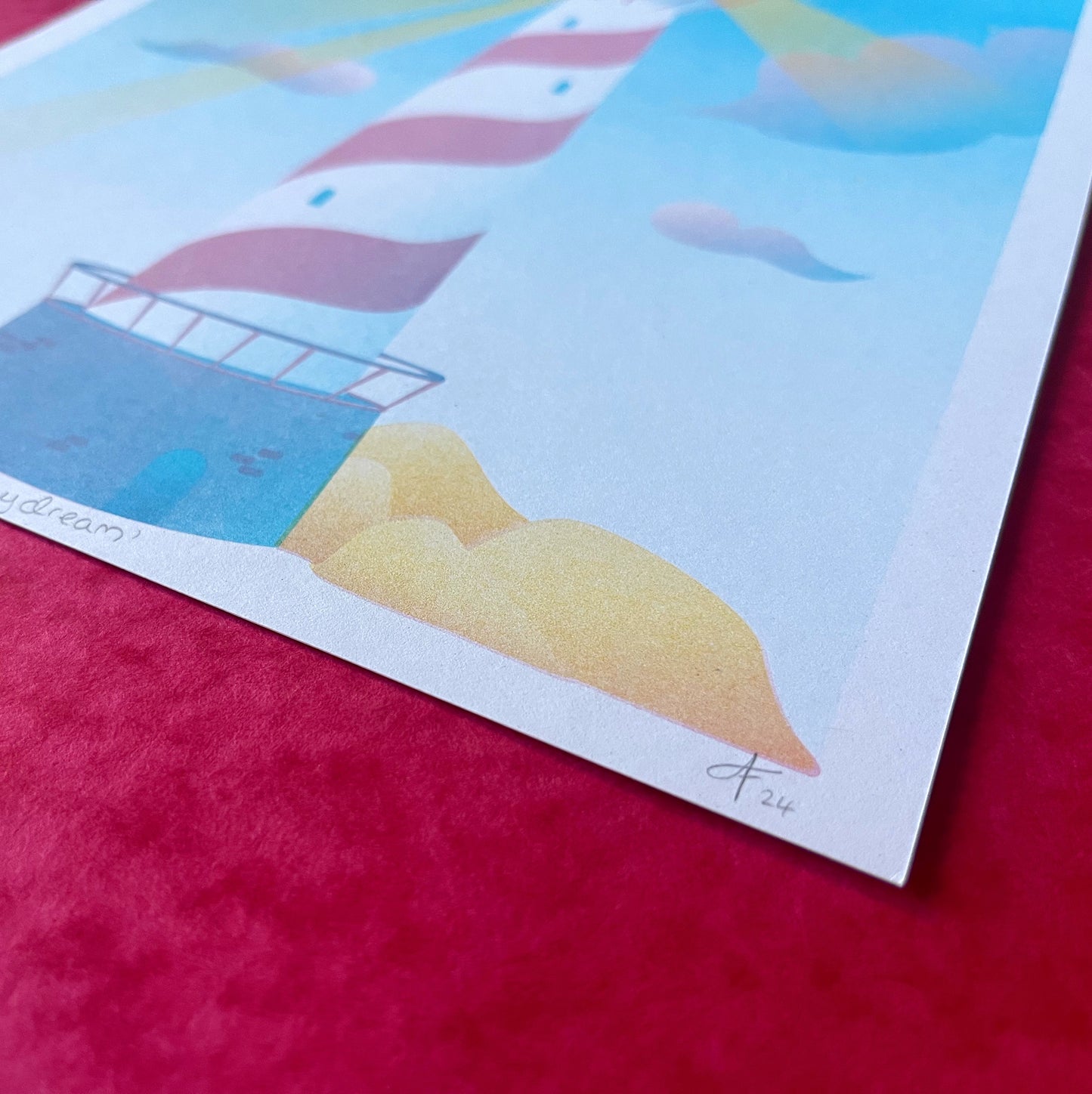 Lighthouse, Daydream, Risograph Print A4