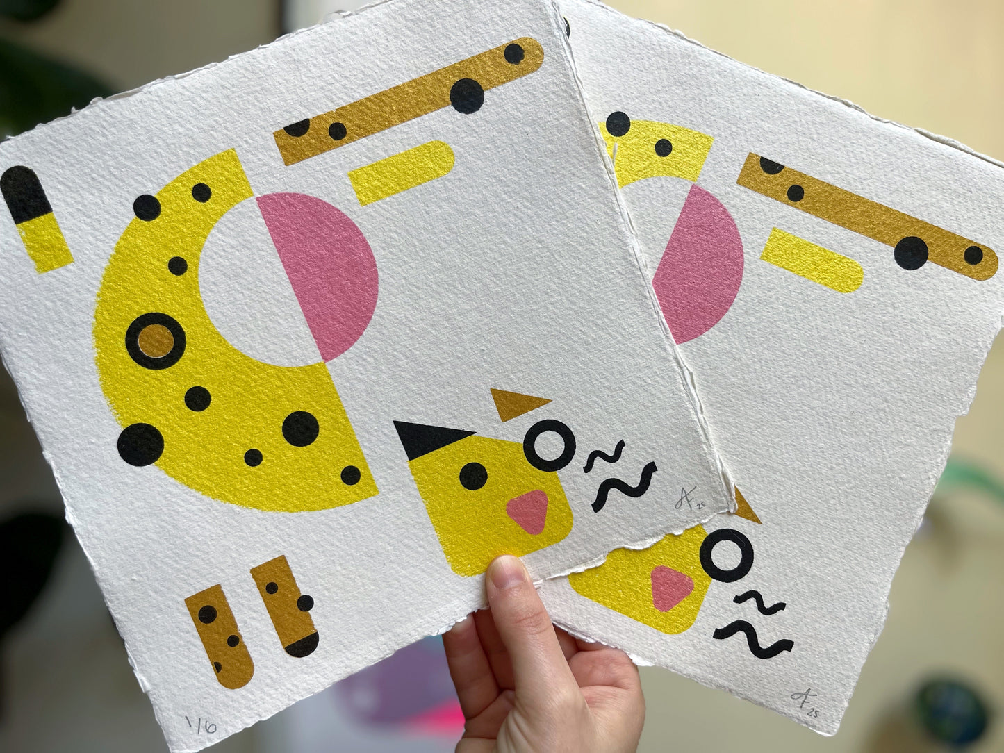 Leopard, Screenprint 20 x 20cm