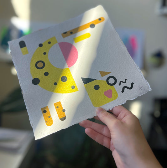 Leopard, Screenprint 20 x 20cm