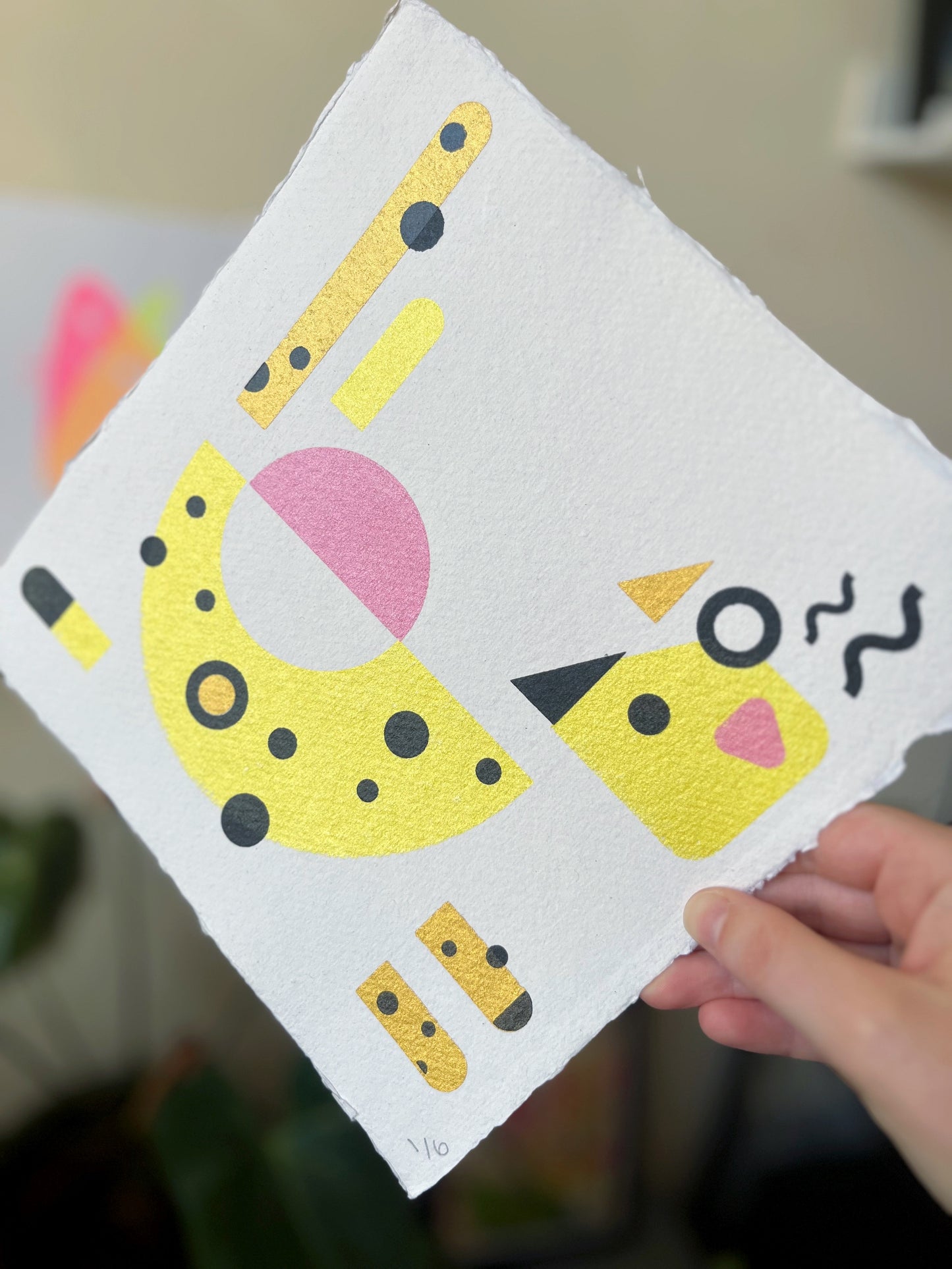 Leopard, Screenprint 20 x 20cm