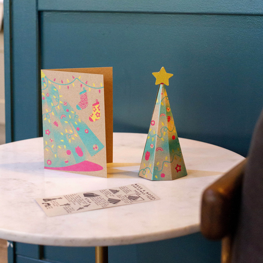 Seconds Christmas Tree Card, Screenprint A6
