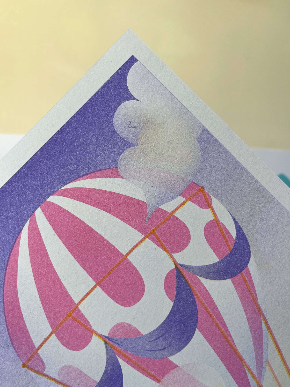 Seconds Hot Air Balloon Twilight, Risograph Print A4