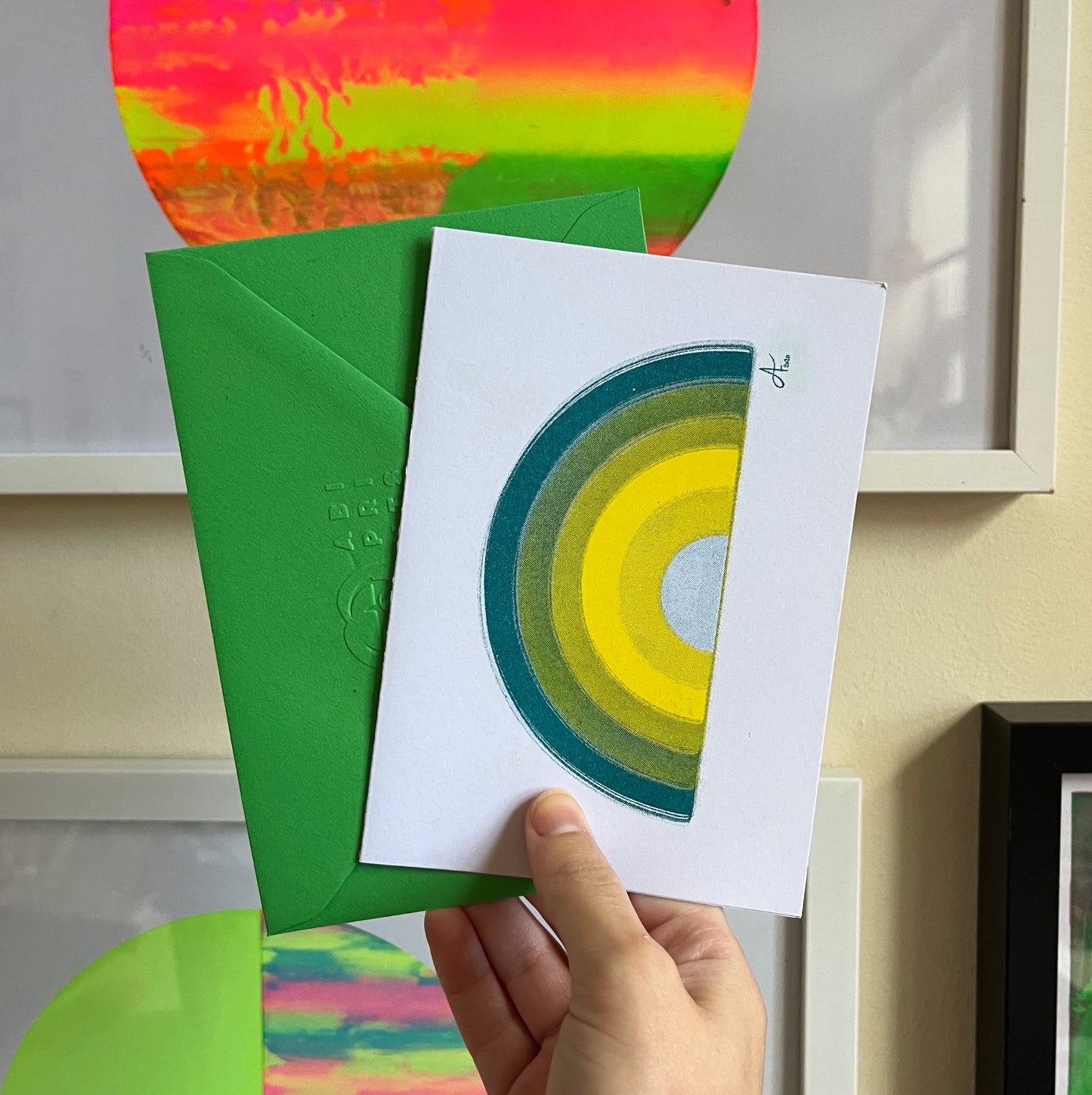 Rainbow Card A6, Risograph Printed