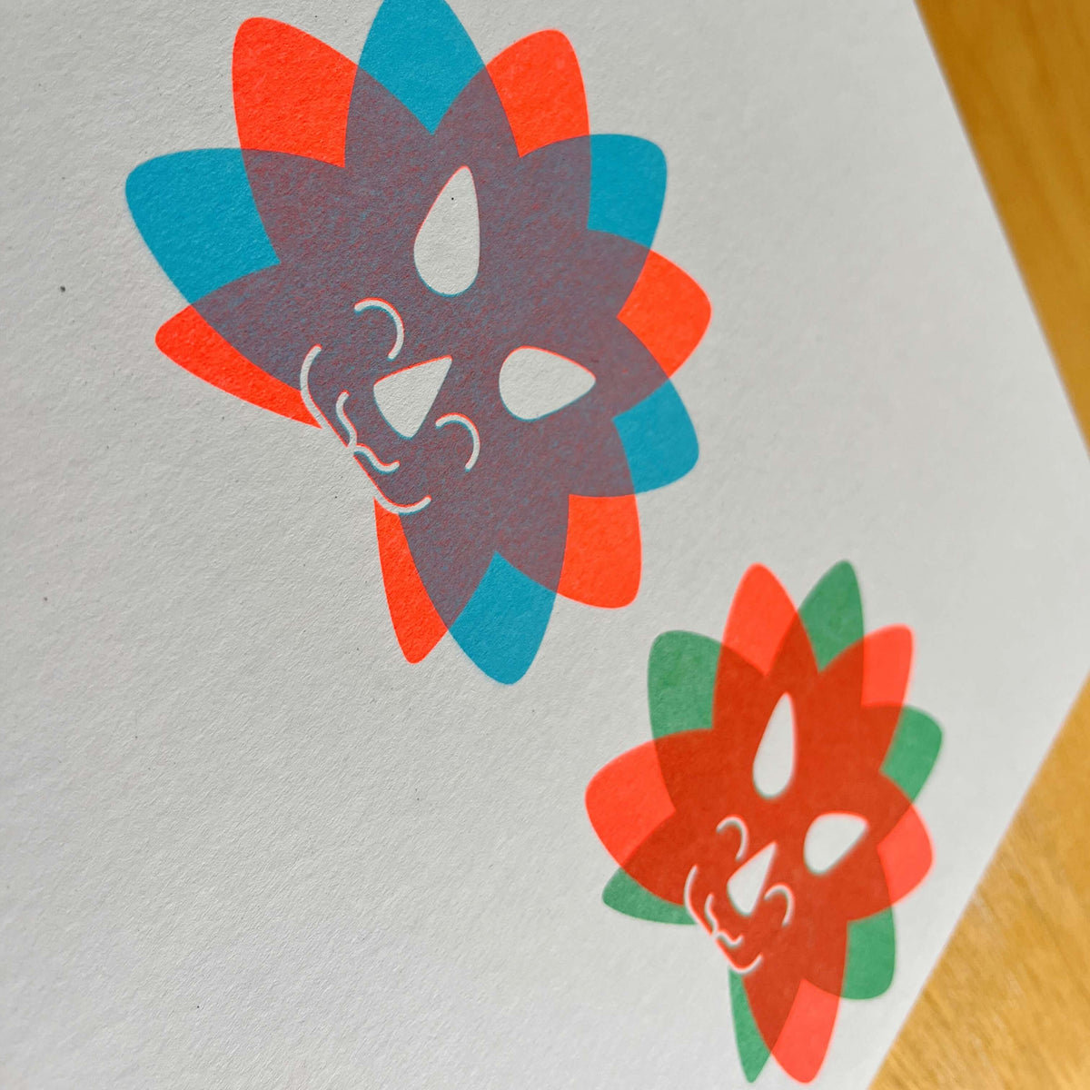Seconds Triceratops Trio, A4 Risograph Print