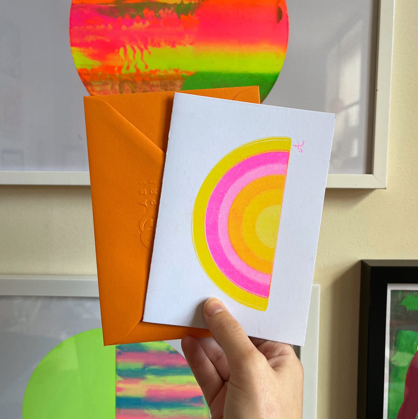 Rainbow Card A6, Risograph Printed