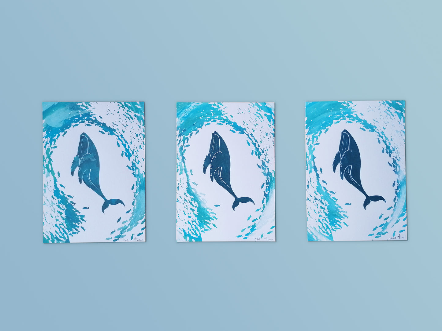 Whale Whirlpool, Screenprint A5