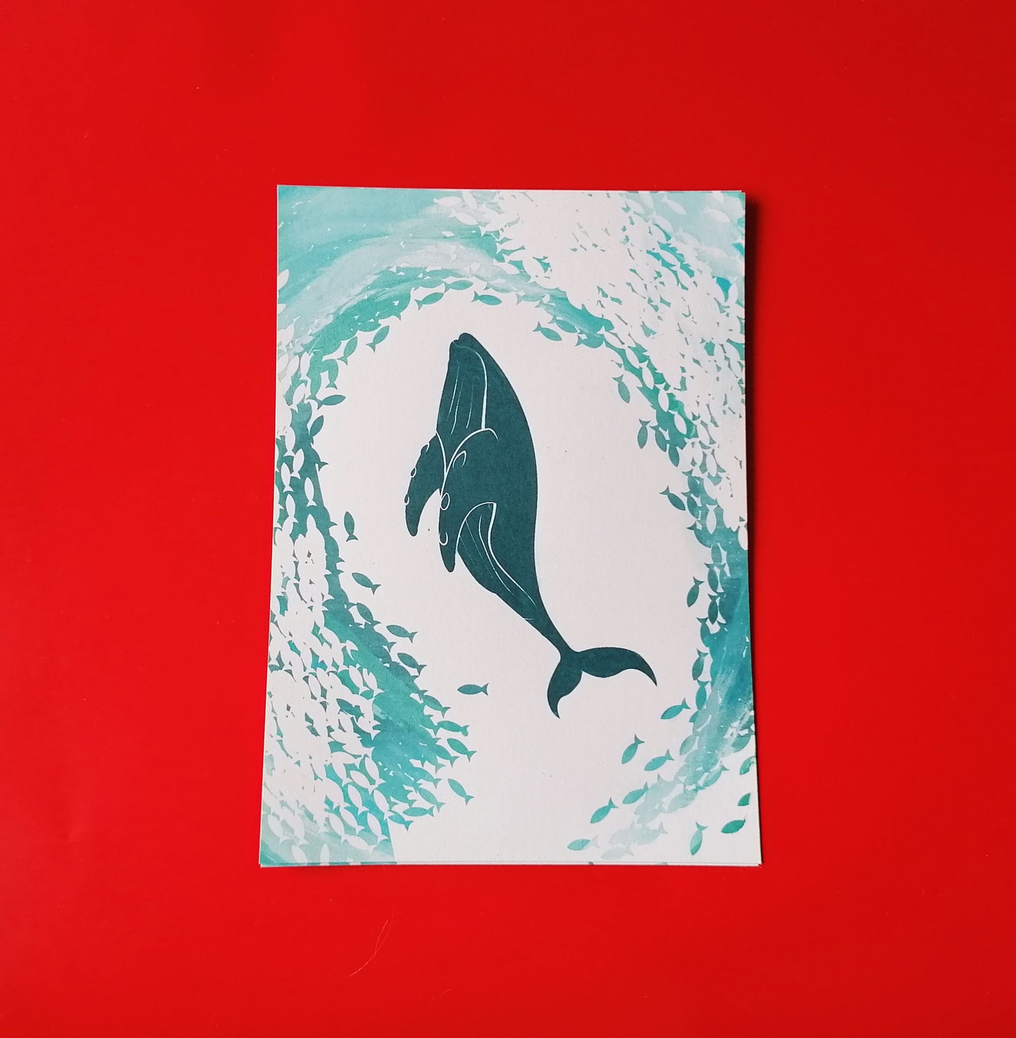 Whale Whirlpool, Screenprint A5